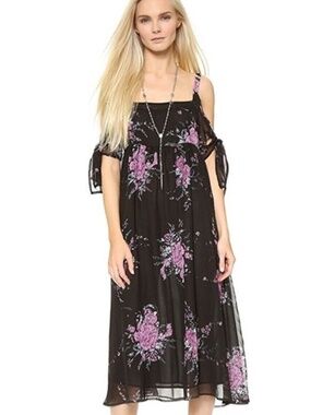 Free People Floral Off-the-Shoulder Midi Dress